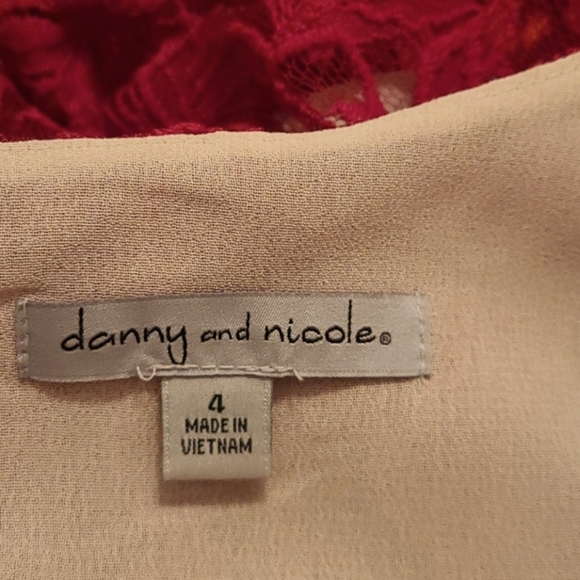 Danny and Nicole red lace dress - Picture 7 of 9